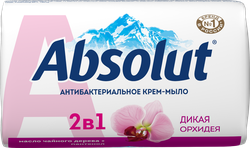 Туалетное мыло ABSOLUT Cream Дикая орхидея антибактериальное, 90г, изображение