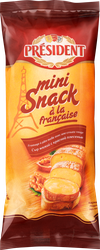 Сыр мягкий PRESIDENT Mini Snack a La Francaise с красной плесенью 60%, без змж, 90г, фото