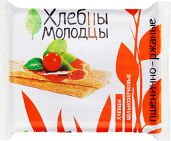 Хлебцы пшенично-ржаные ХЛЕБЦЫ-МОЛОДЦЫ хрустящие, 100г, фото