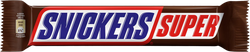 Шоколадные батончики SNICKERS Super, 80г, крупный план