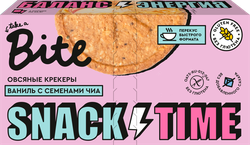 Крекеры овсяные TAKE A BITE со вкусом ванили и семенами чиа, сладкие, 
Арт. БФ-00001319, 125г, детальное фото
