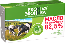Масло сливочное ЭКОНИВА Традиционное 82,5%, без змж, 350г, фото