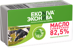 Масло сливочное ЭКОНИВА Традиционное 82,5%, без змж, 180г, картинка
