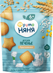 Печенье мультизлаковое ФРУТОНЯНЯ растворимое, с 6 месяцев, 120г, крупный план