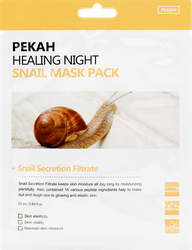 Маска для лица PEKAH Healing Night Восстанавливающая с муцином улитки, 25мл, картинка