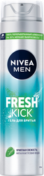 Гель для бритья NIVEA Men Fresh kick Приятная свежесть с мятой, 200мл, картинка