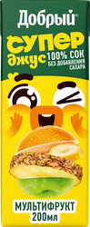 Сок ДОБРЫЙ Active kid Мультифруктовый, 0.2л, картинка