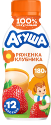 Ряженка детская АГУША Клубника 2,9%, с 12 месяцев, без змж, 180г, фото