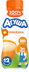 Ряженка детская АГУША 3,2%, с 12 месяцев, без змж, 180г, изображение
