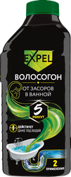 Гель для устранения засоров от волос в трубах EXPEL Волосогон, 500мл, крупный план
