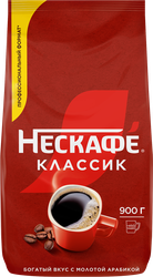 Кофе растворимый с добавлением молотого НЕСКАФЕ Классик натуральный жареный, 900г, фотография