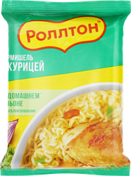 Вермишель РОЛЛТОН На домашнем бульоне с курицей, 60г, фото