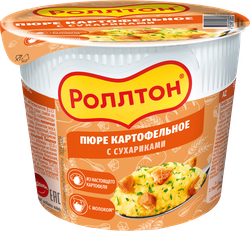 Пюре картофельное РОЛЛТОН с сухариками, 40г, вид