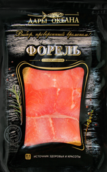 Форель слабосоленая ДАРЫ ОКЕАНА ломтики, 100г, фото