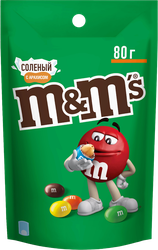 Драже M&M'S с соленым арахисом, 80г, вид
