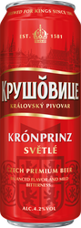 Пиво светлое KRUSOVICE пастеризованное 4,2%, 0.43л, фото
