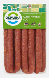 Колбаски полукопченые ОКРАИНА Охотничьи, категория В, 320г, фото