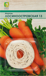 Семена ПОИСК Морковь Лосиноостровская 13, на ленте, 8м, вид