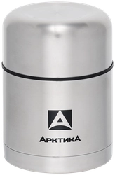 Термос вакуумный АРКТИКА 500мл, с широким горлом, серебристый, Арт. 301- 500
