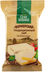 Сыр СЕЛО ЗЕЛЕНОЕ Традиционный Фермерский 40%, без змж, 200г, детальное фото