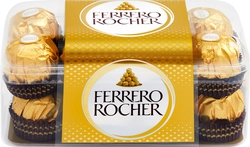 Конфеты FERRERO ROCHER из молочного шоколада с кремовой начинкой, 200г