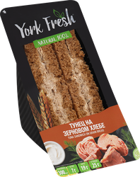 Сэндвич с тунцом на зерновом хлебе YORK FRESH, 150г, детальное фото