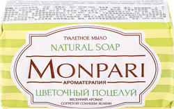 Туалетное мыло MONPARI Цветочный поцелуй, 180г, крупный план