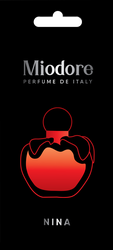 Ароматизатор воздуха MIODORE Nina №3 мотив Nina, Nina Ricci, подвесной сухой, крупный план