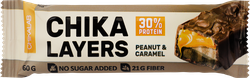 Батончик протеиновый CHIKALAB Chika Layers Соленая карамель и арахис, глазированный, 60г, фотография
