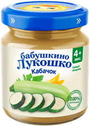 Пюре овощное БАБУШКИНО ЛУКОШКО Кабачок, с 4 месяцев, 100г, фото