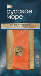 Семга слабосоленая РУССКОЕ МОРЕ филе-кусок, 200г, фото