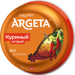 Паштет куриный ARGETA острый, 95г, вид