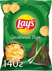 Чипсы картофельные LAY'S Молодой зеленый лук, 140г