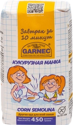 Крупка безглютеновая GARNEC Кукурузная манка, 450г