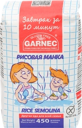 Крупка безглютеновая GARNEC Рисовая манка, 450г