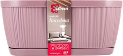 Горшок для цветов INGREEN Barcelona 2,7л 27,5х14,5см овальный, цвет морозная слива, Арт. IG623310053, фото
