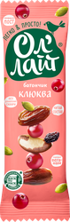Батончик фруктово-ореховый ОЛ'ЛАЙТ Клюквенный, 30г, фото