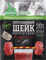 Шейк протеиновый BIONOVA с клубникой, 25г, картинка
