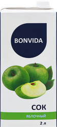Сок BONVIDA Яблочный, 2л, вид