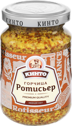 Горчица КИНТО Ротисьер средне-острая, 170мл, изображение