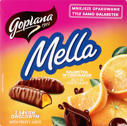 Мармелад JUTRZENKA Mella в шоколаде со вкусом апельсина, 190г, детальное фото