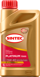Масло моторное SINTEC Platinum 7000 5W-40 A3/B4 SN/CF, синтетическое, 1л, крупный план