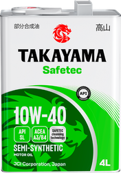 Масло моторное TAKAYAMA полусинтетическое SAE 10W-40 API SL/СF, 4л, фотография