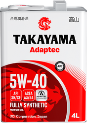 Масло моторное TAKAYAMA синтетическое SAE 5W-40 API SN/СF, Арт. 605521/605587, 4л, детальное фото