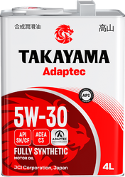 Масло моторное TAKAYAMA синтетическое SAE 5W-30 API SN/СF С3, 4л, изображение