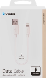 Дата-кабель DEPPA USB – Lightning, 2м, белый