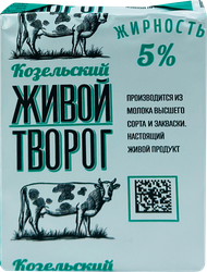 Творог КОЗЕЛЬСКОЕ МОЛОКО 5%, без змж, 180г, детальное фото