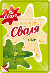 Сыр СВАЛЯ Тильзитер 45%, нарезка, без змж, 125г, фото
