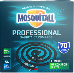 Спирали от комаров MOSQUITALL Профессиональная защита, 10шт, детальное фото