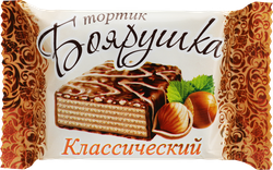 Торт вафельный КФ СЛАВЯНКА Боярушка классический, 38г, крупный план
